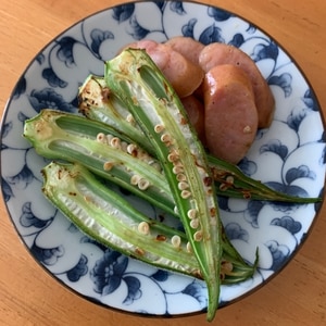 ビールやお弁当によく合う(´>ω∂`)オクラソテー